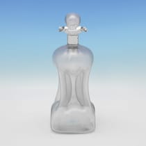 Antique Sterling Silver 'Glug Glug' Decanter - Mappin & Webb, hallmarked in 1893 London - Victorian - Thumbnail 1