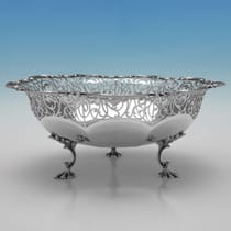 Antique Sterling Silver Dish - James Dixon & Sons, hallmarked in 1913 Sheffield - George V - Thumbnail 2