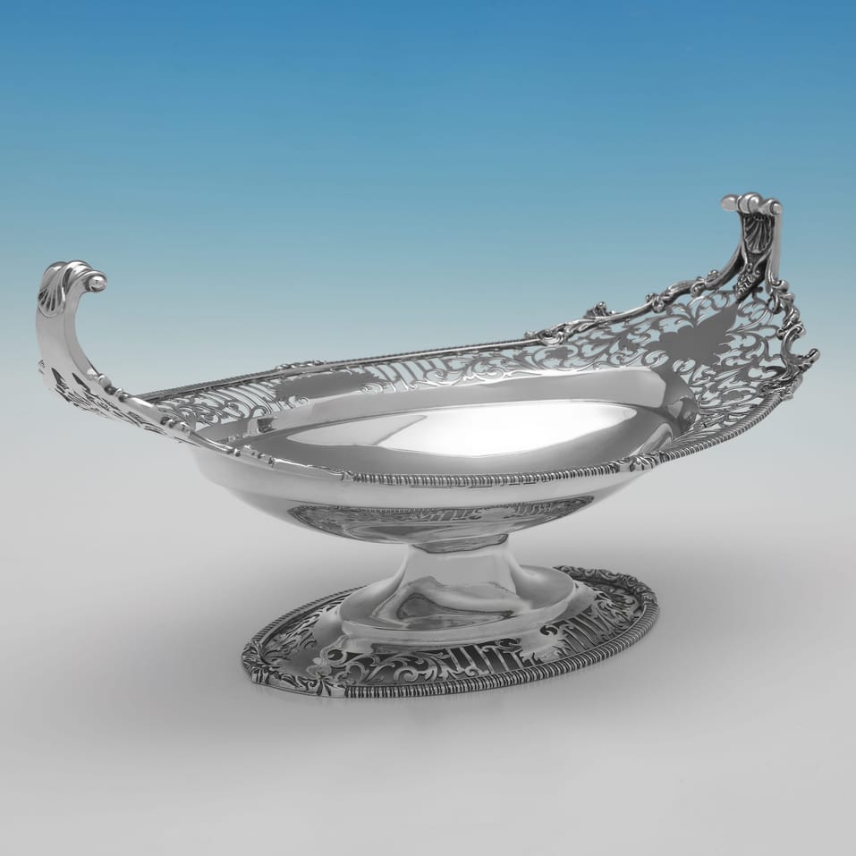 Antique Sterling Silver Dish - Jackson & Fullerton, hallmarked in 1913 London - George V - Image 1