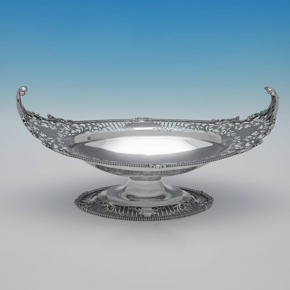 Antique Sterling Silver Dish - Jackson & Fullerton, hallmarked in 1913 London - George V - Image 2