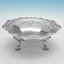 Antique Sterling Silver Pair of Dishes - James Dixon & Sons, hallmarked in 1922 Sheffield - George V - Thumbnail 2