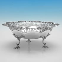 Antique Sterling Silver Pair of Dishes - James Dixon & Sons, hallmarked in 1922 Sheffield - George V - Thumbnail 3