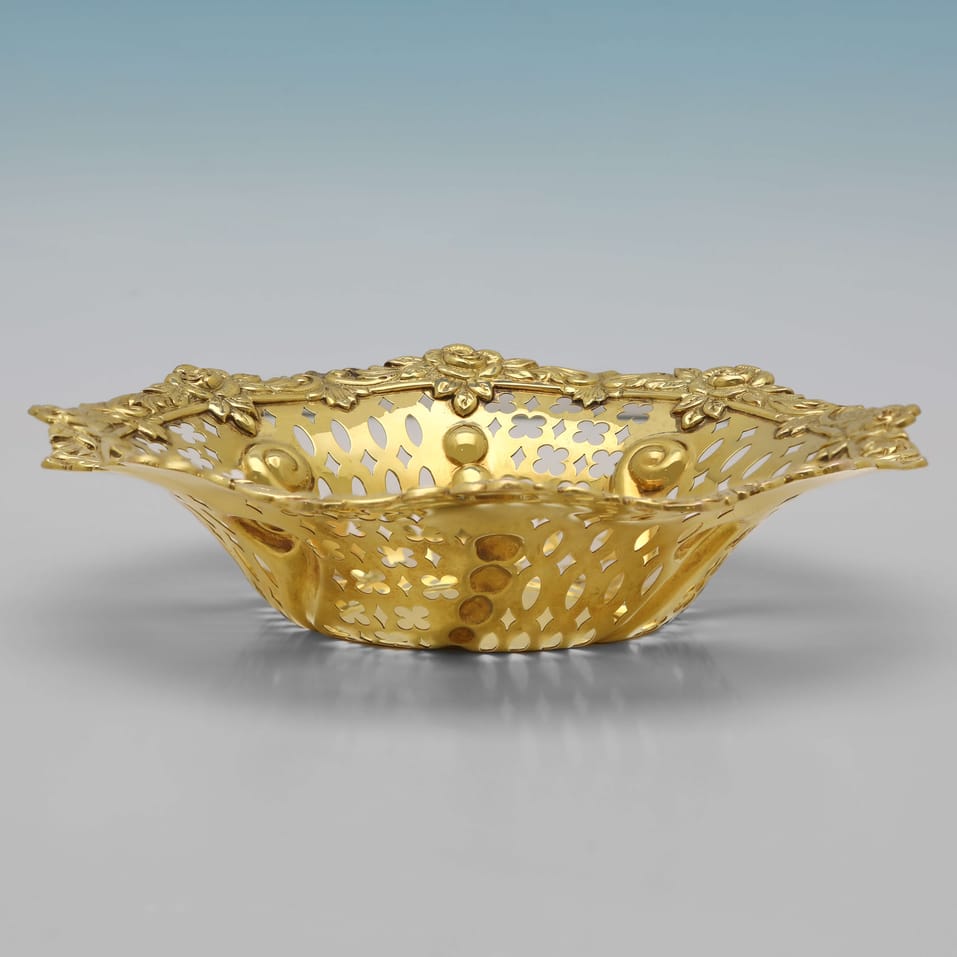 Antique Gold Dish - Mappin & Webb, hallmarked in 1903 London - Edwardian - Image 2