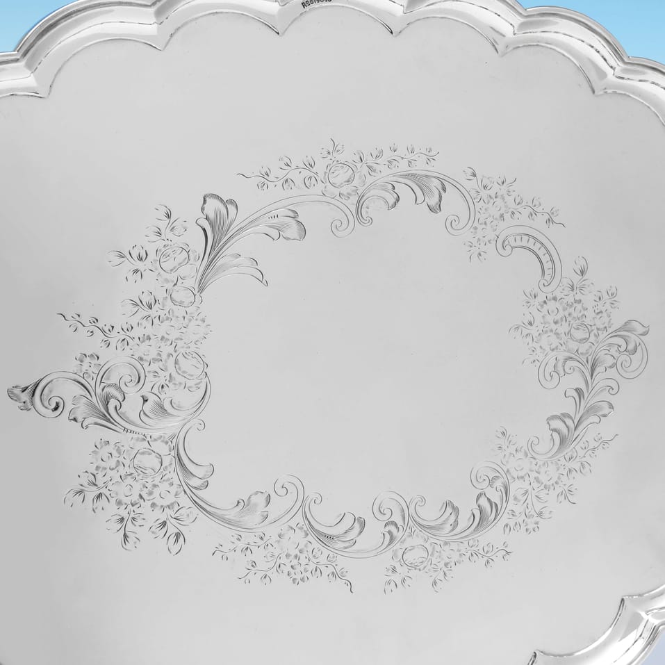 Antique Sterling Silver Dressing Table Tray - hallmarked in 1914 Birmingham - George V - Image 3