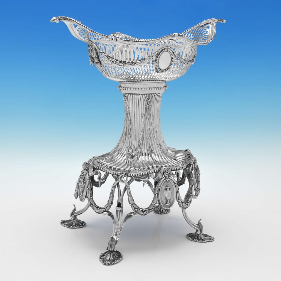 Antique Sterling Silver Epergne - D. & J. Wellby, hallmarked in 1892 London - Victorian - Image 11