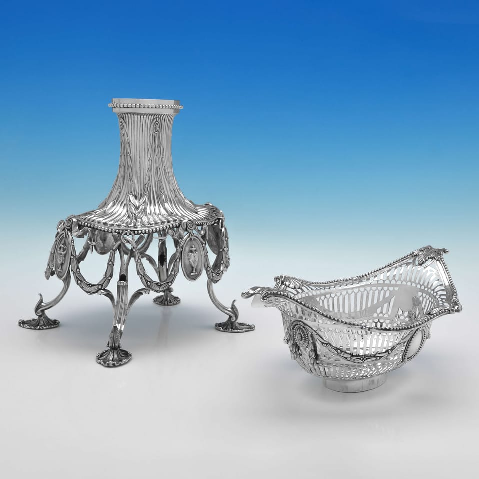 Antique Sterling Silver Epergne - D. & J. Wellby, hallmarked in 1892 London - Victorian - Image 12