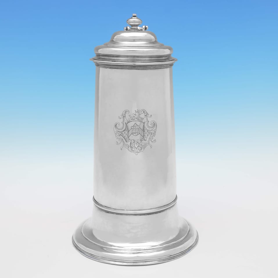 Antique Sterling Silver Flagon - Thomas Tearle, hallmarked in 1730 London - George II - Image 2