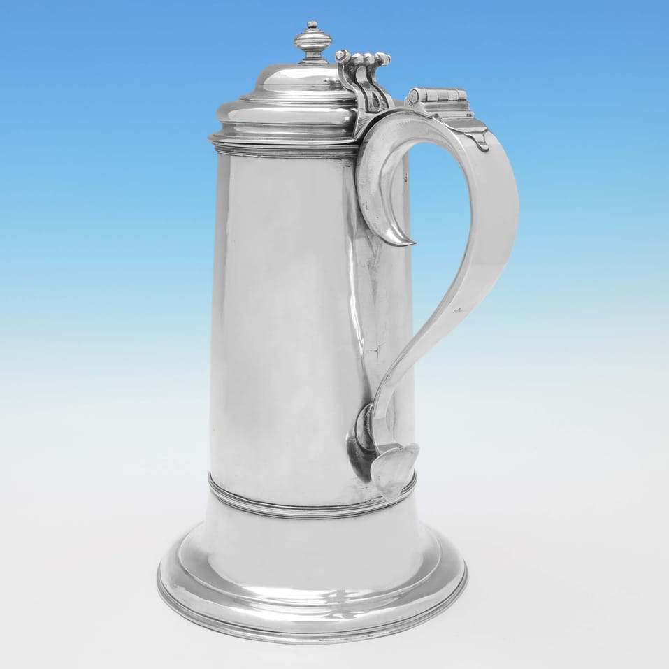 Antique Sterling Silver Flagon - Thomas Tearle, hallmarked in 1730 London - George II - Image 3