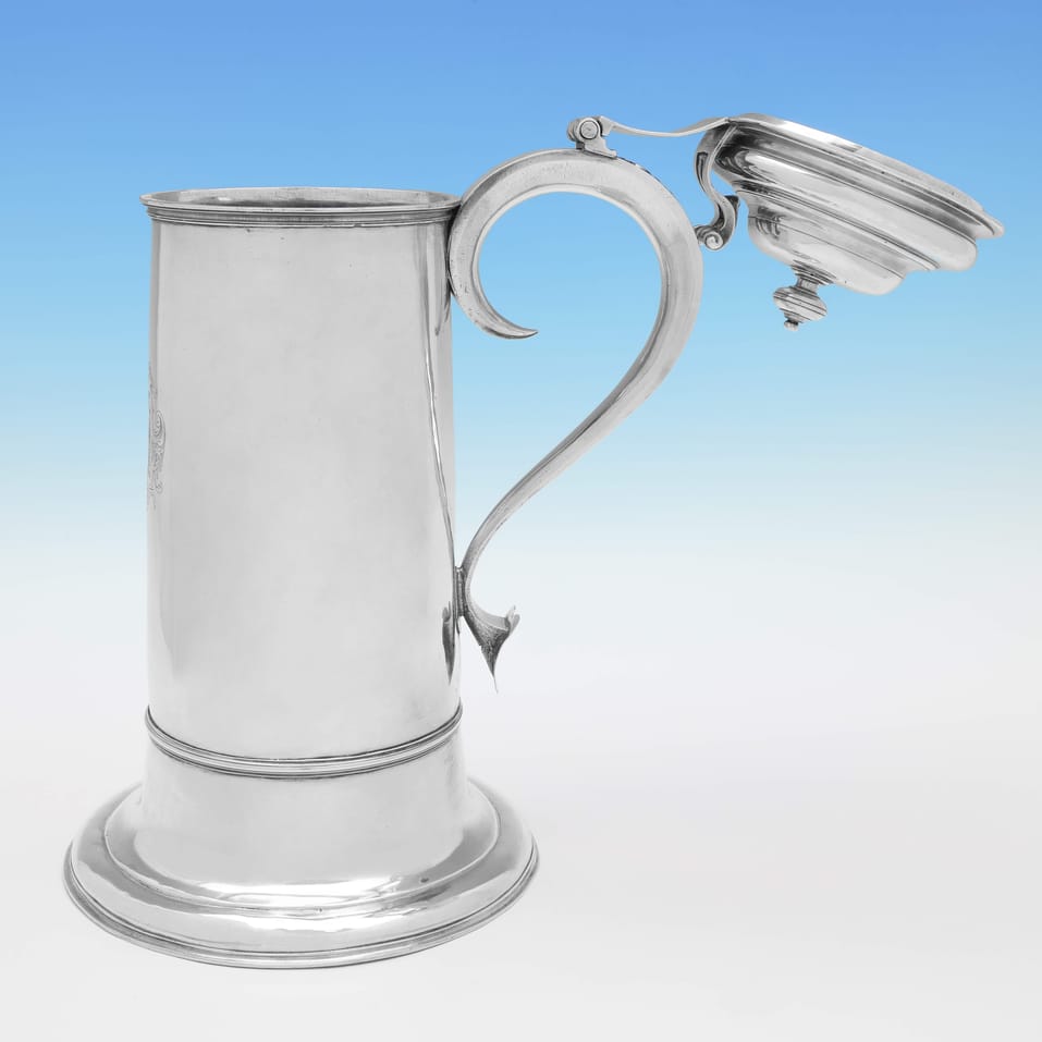 Antique Sterling Silver Flagon - Thomas Tearle, hallmarked in 1730 London - George II - Image 4