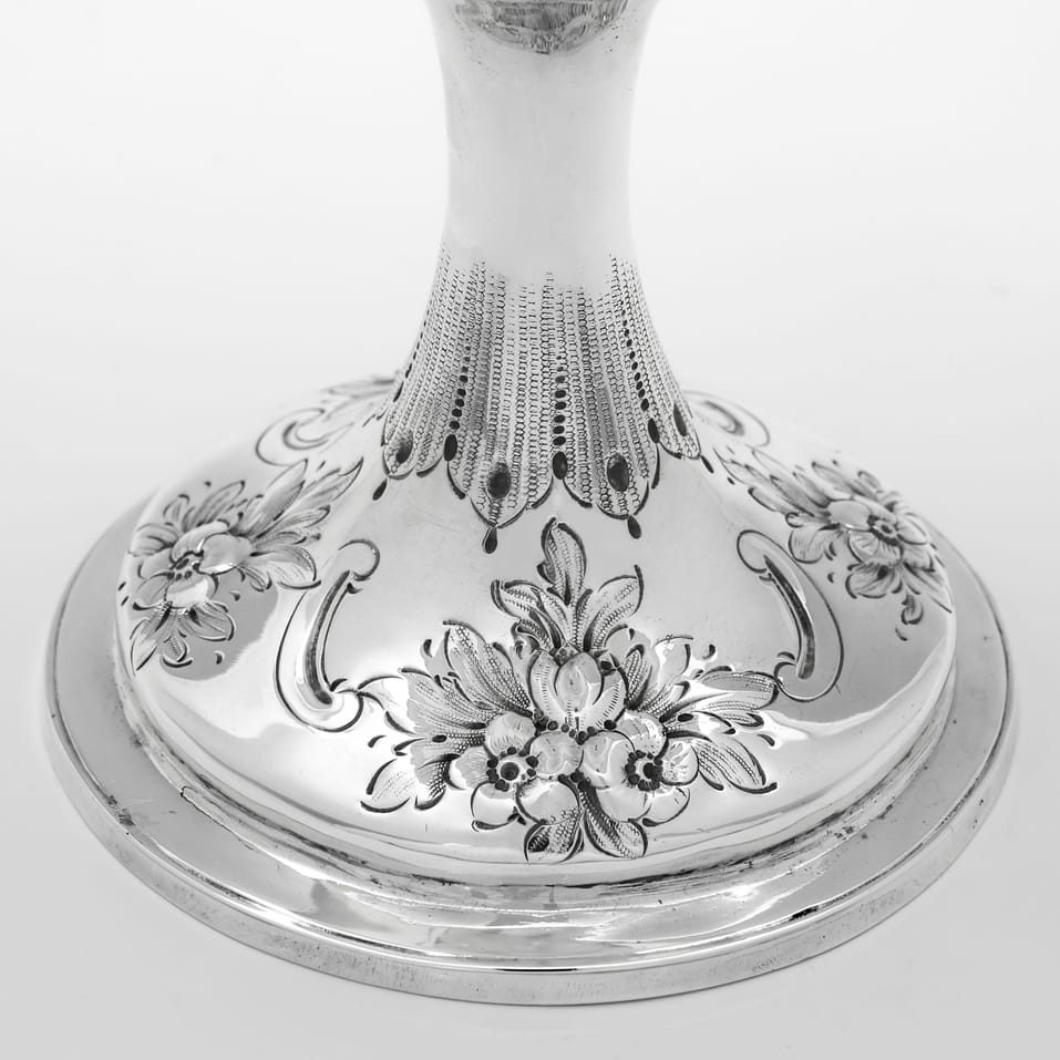 Antique Sterling Silver Large 'Campagna' Shape Goblet - Edward & Joseph Mappin, hallmarked in 1874 London - Victorian - Image 5