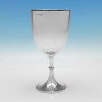 Antique Sterling Silver Goblet - Mappin Brothers, hallmarked in 1885 London - Victorian - Thumbnail 1