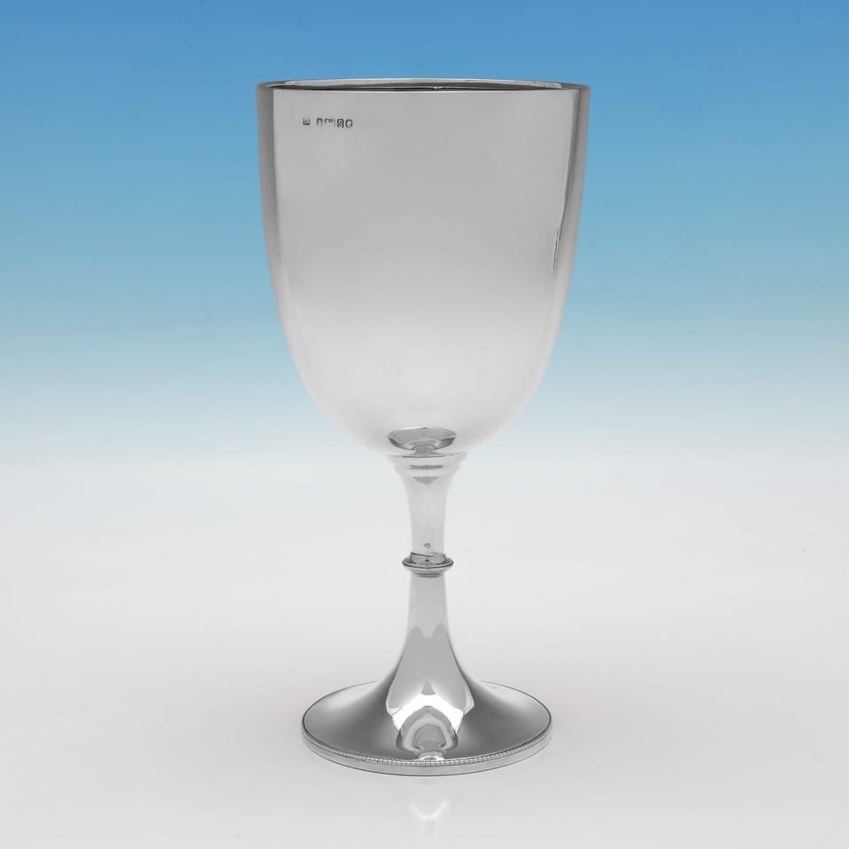 Antique Sterling Silver Goblet - Mappin Brothers, hallmarked in 1885 London - Victorian