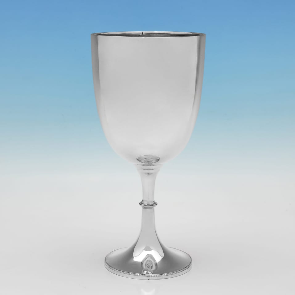 Antique Sterling Silver Goblet - Mappin Brothers, hallmarked in 1885 London - Victorian - Image 2