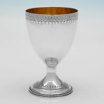 Antique Sterling Silver Goblet - Walter Brind, hallmarked in 1782 London - George III - Thumbnail 2