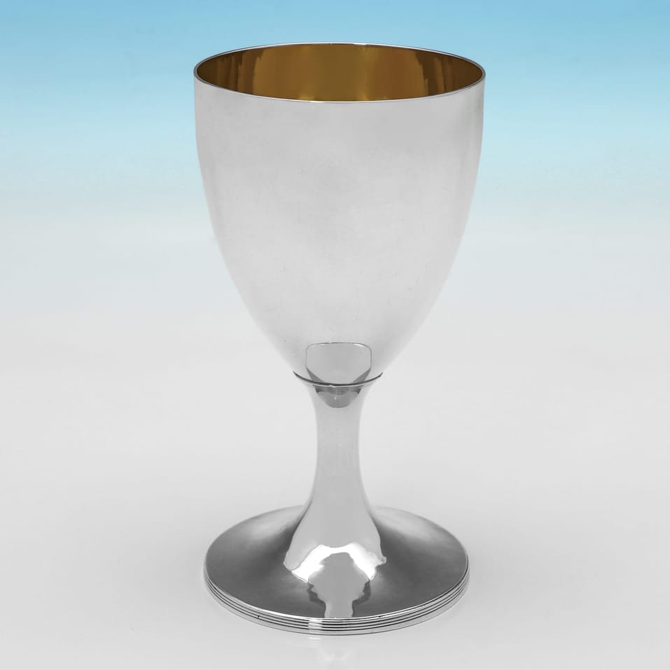 Antique Sterling Silver Goblet - John Robins, hallmarked in 1788 London - George III - Image 2