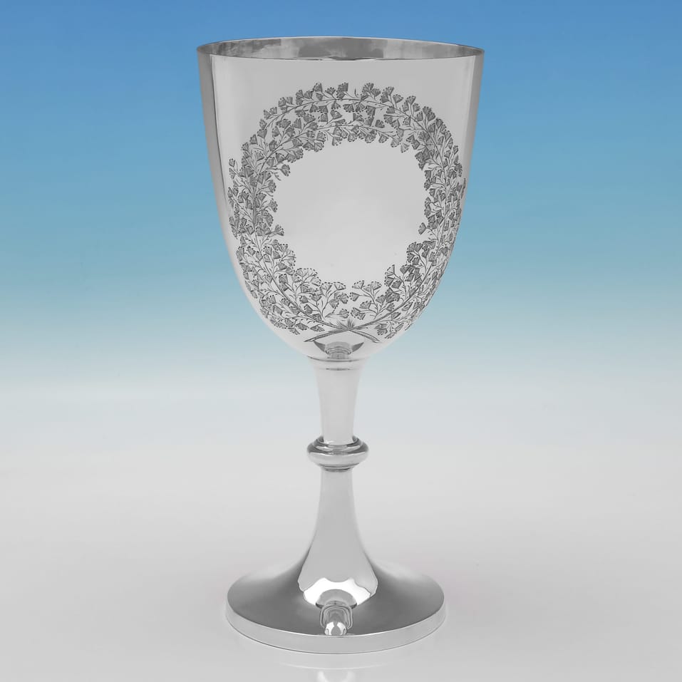 Antique Sterling Silver Large Goblet - Bowman Ltd., hallmarked in 1900 Sheffield - Victorian