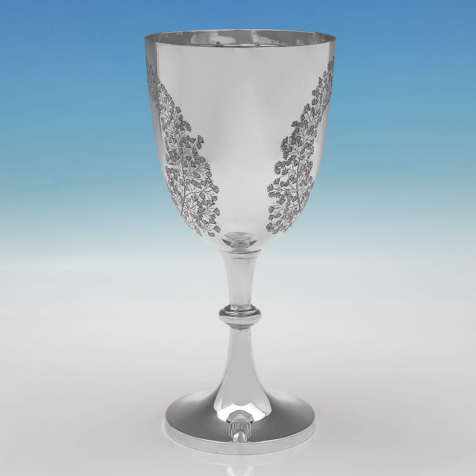 Antique Sterling Silver Large Goblet - Bowman Ltd., hallmarked in 1900 Sheffield - Victorian - Image 2