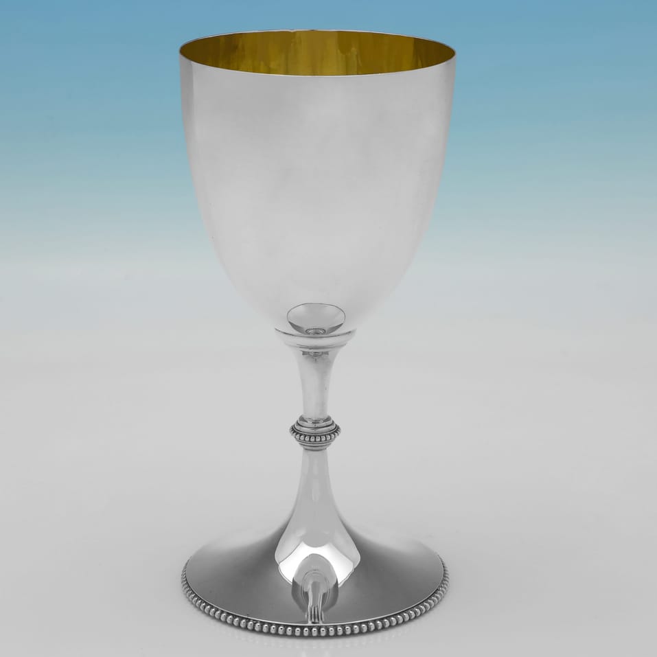 Antique Sterling Silver Goblet - Henry Frazer, hallmarked in 1899 London - Victorian