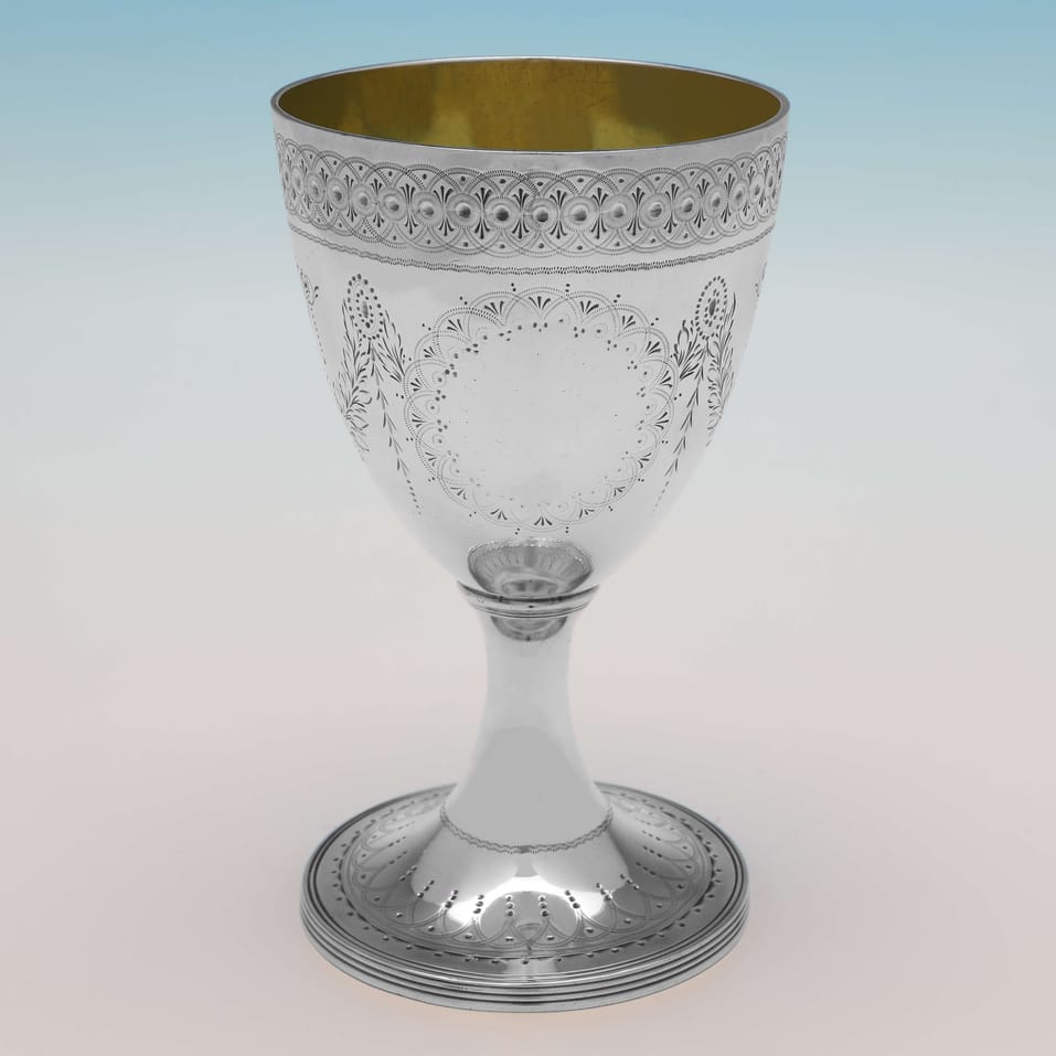 Antique Sterling Silver Goblet - Peter & William Bateman, hallmarked in 1811 London - Regency