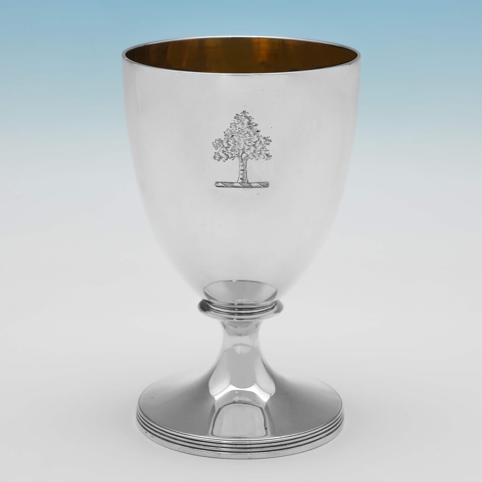 Antique Sterling Silver Pair of Goblets - John Emes, hallmarked in 1802 London - George III - Image 2