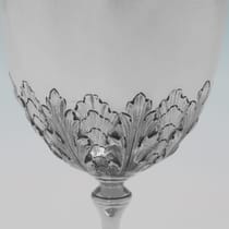 Antique Sterling Silver Pair of Goblets - Edward Charles Brown, hallmarked in 1870 London - Victorian - Thumbnail 3