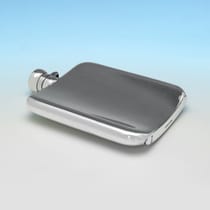 Sterling Silver Hip Flask - Lee & Wigfull, hallmarked in 1942 Sheffield - George VI - Thumbnail 3