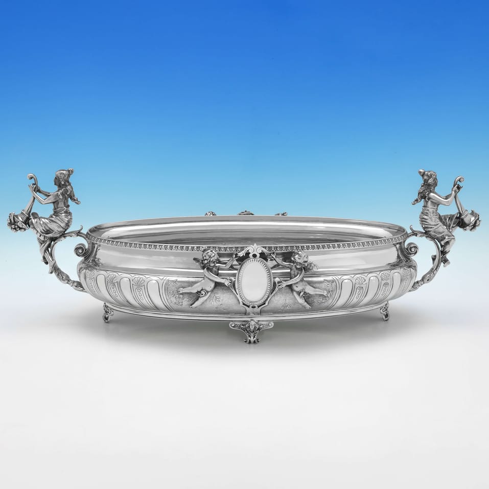 Antique Sterling Silver Jardiniere - Koch & Bergfeld, made circa 1880 - Victorian