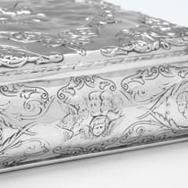 Antique Sterling Silver Dressing Table Boxes - Henry Matthews, hallmarked in 1898 Birmingham - Victorian - Thumbnail 3