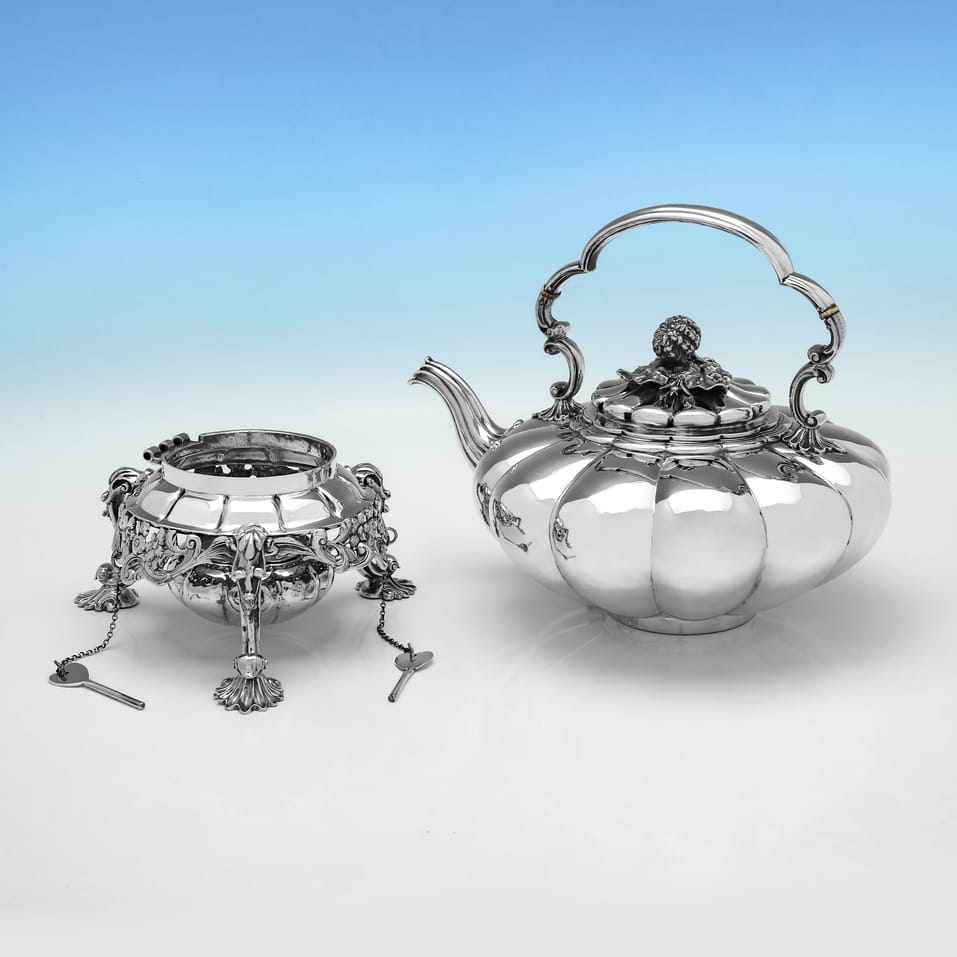 Antique Sterling Silver Kettle - Barnard Brothers, hallmarked in 1831 London - William IV - Image 2