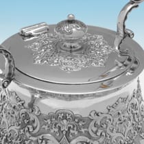 Antique Sterling Silver Kettle - Robert Hennell IV, hallmarked in 1871 London - Victorian - Thumbnail 3