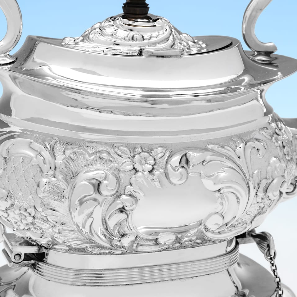 Antique Sterling Silver Kettle - William Adams, hallmarked in 1908 Birmingham - Edwardian - Image 6