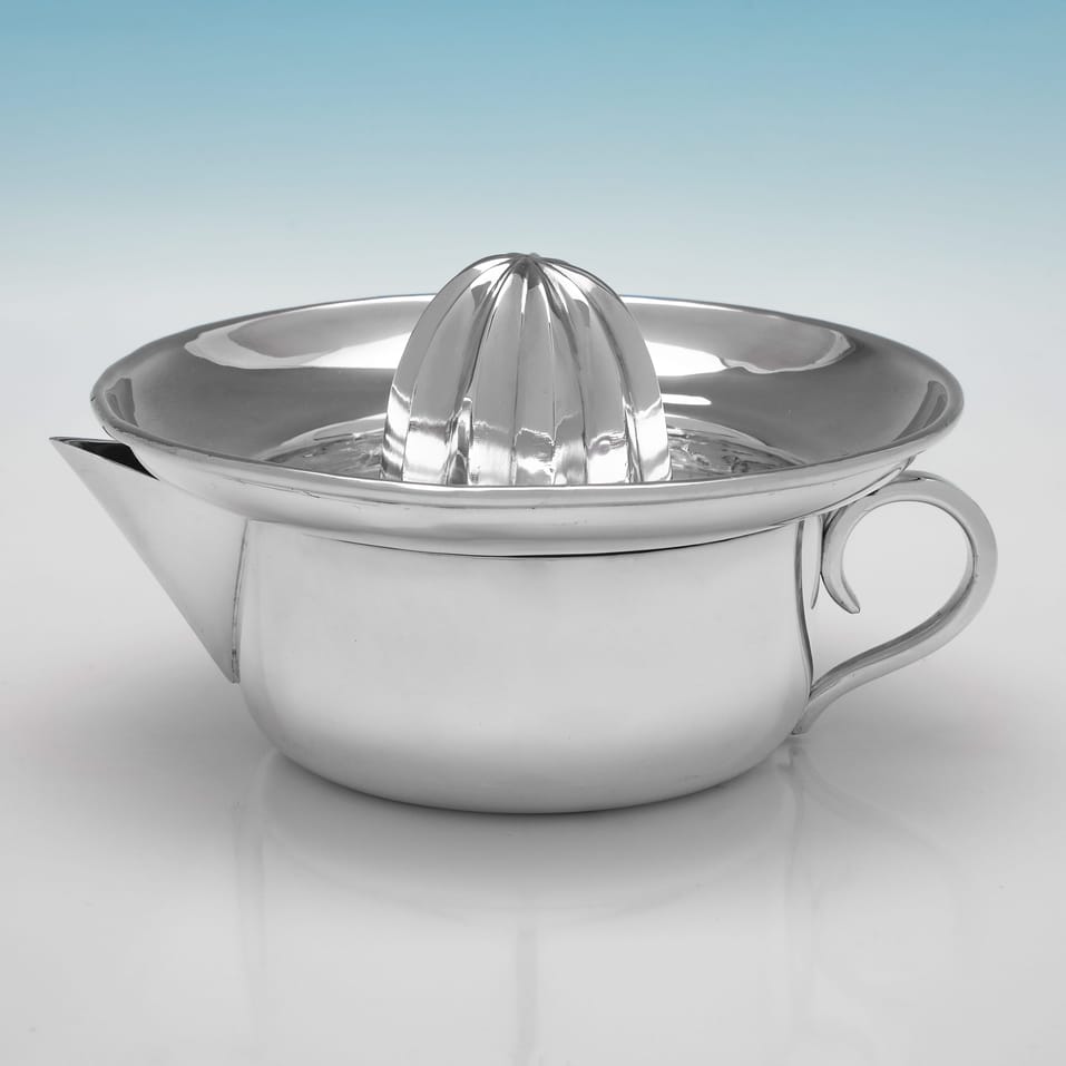 Britannia Standard Silver Lemon Strainer - hallmarked in 1984 London - Elizabeth II