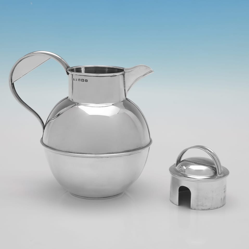 Sterling Silver Guernsey Jug - William Holmes, hallmarked in 1936 Birmingham - Edward VIII - Image 3