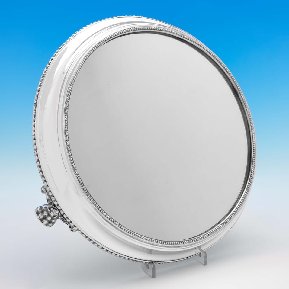 Antique Sterling Silver Mirror Plateau - W. W. Harrison, hallmarked in 1885 Sheffield - Victorian - Image 2