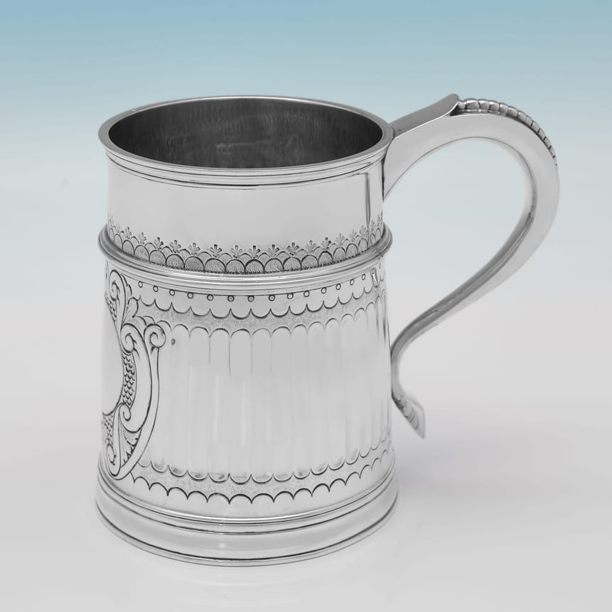 Antique Britannia Standard Silver Mug - Goldsmiths & Silversmiths Co., hallmarked in 1911 London - George V