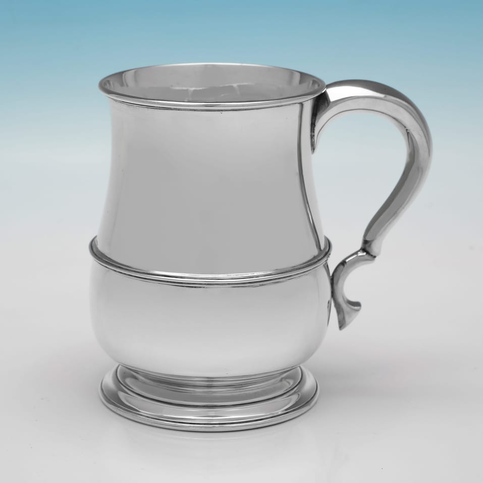 Sterling Silver Mug - William Hutton, hallmarked in 1927 Sheffield - George V