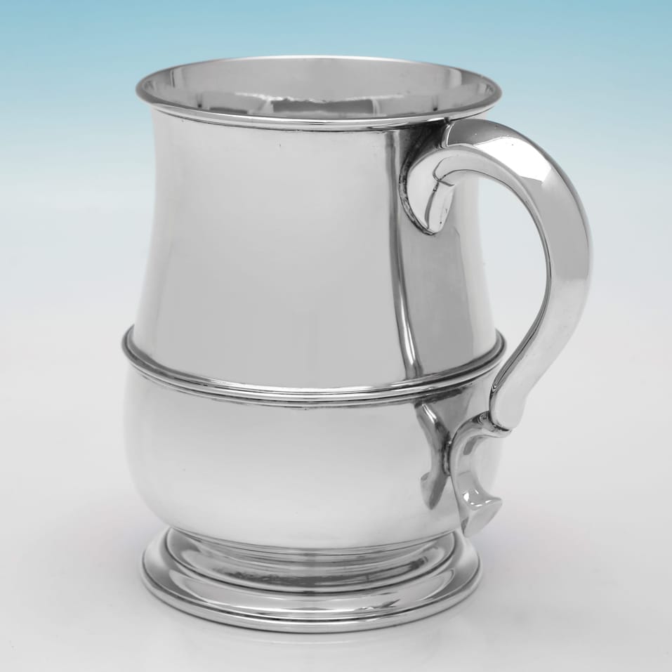 Sterling Silver Mug - William Hutton, hallmarked in 1927 Sheffield - George V - Image 3