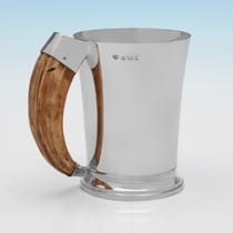 Sterling Silver & Boar Tusk Mug - Goldsmiths & Silversmiths Co., hallmarked in 1948 Birmingham - George VI - Thumbnail 2