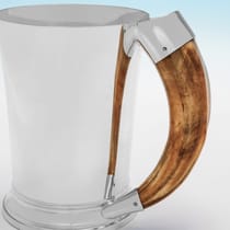 Sterling Silver & Boar Tusk Mug - Goldsmiths & Silversmiths Co., hallmarked in 1948 Birmingham - George VI - Thumbnail 3