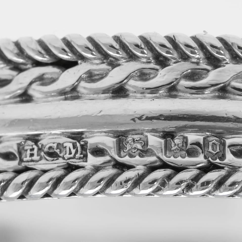 Sterling Silver Set of 6 Napkin Rings - H. G. Murphy, hallmarked in 1929 London - George V - Image 8