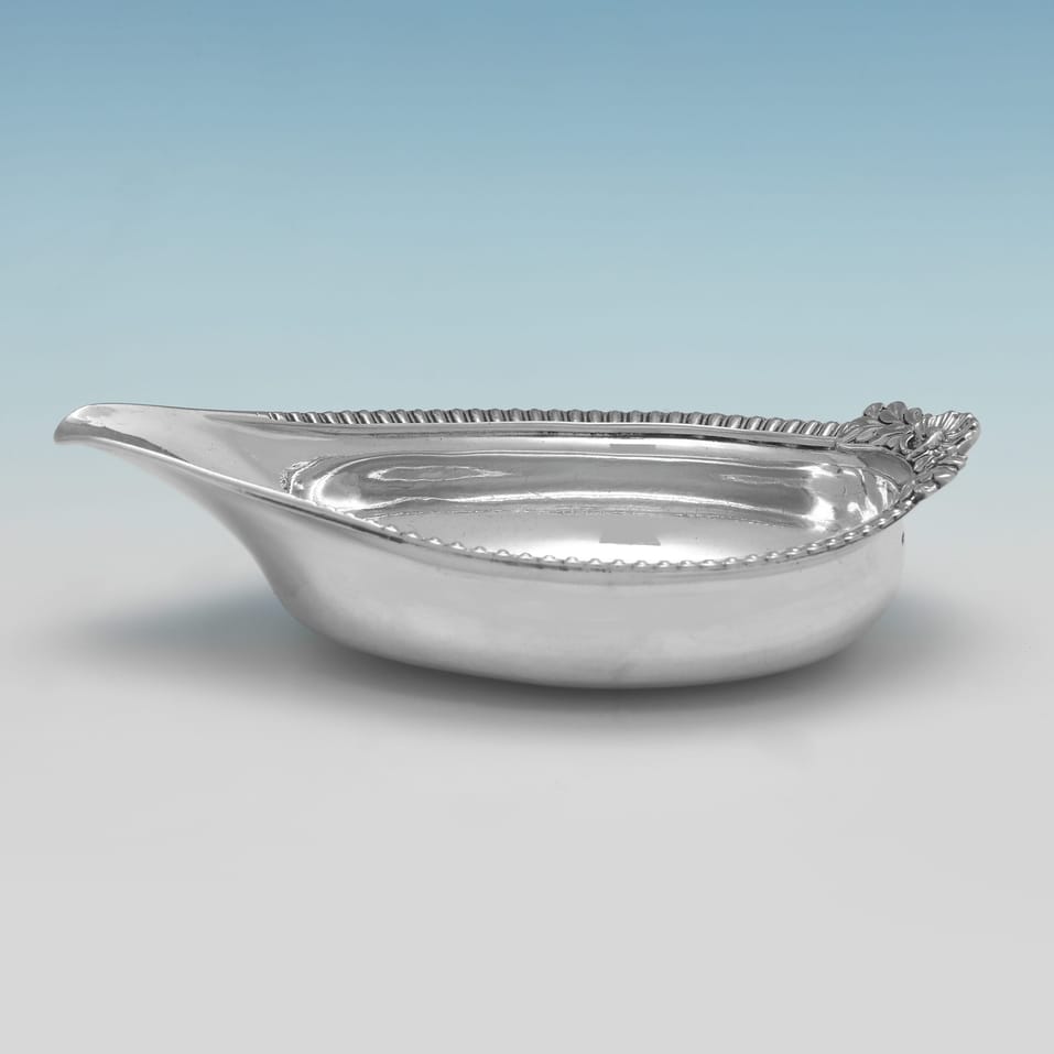 Antique Sterling Silver Pap Boat - Samuel Knight, hallmarked in 1817 London - Regency - Image 1