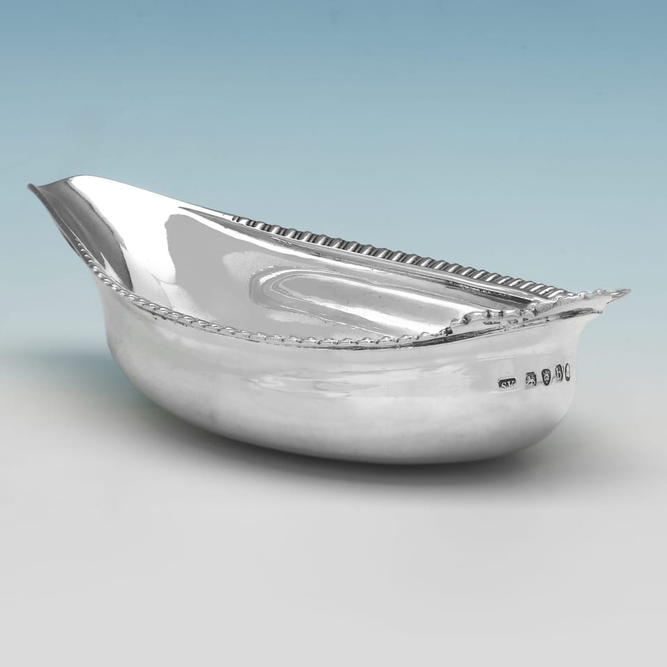 Antique Sterling Silver Pap Boat - Samuel Knight, hallmarked in 1817 London - Regency - Image 3