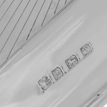 Antique Sterling Silver Pen Tray - Martin, Hall & Co., hallmarked in 1921 Birmingham - George V - Thumbnail 5