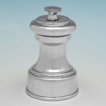 Sterling Silver Pepper Grinder - William Hutton, hallmarked in 1925 Birmingham - George V - Thumbnail 1