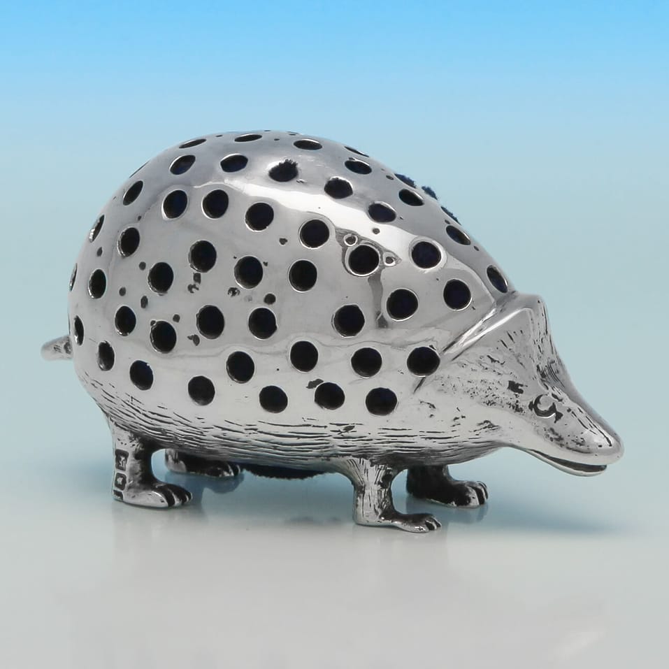 Antique Sterling Silver 'Hedgehog' Pincushion - Goldsmiths & Silversmiths Co., hallmarked in 1902 London - Edwardian