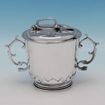 Antique Britannia Standard Silver Arts & Crafts Porringer - Parson Brothers, hallmarked in 1911 London - George V - Thumbnail 1