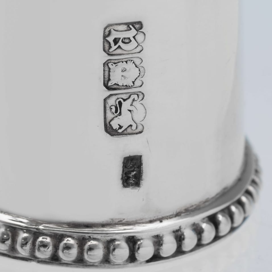 Antique Sterling Silver Rimonim - Morris Salkind, hallmarked in 1916 London - George V - Image 5