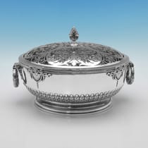 Sterling Silver Rose Bowl - Mappin & Webb, hallmarked in 1957 London - Elizabeth II - Thumbnail 1