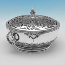 Sterling Silver Rose Bowl - Mappin & Webb, hallmarked in 1957 London - Elizabeth II - Thumbnail 2