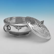 Sterling Silver Rose Bowl - Mappin & Webb, hallmarked in 1957 London - Elizabeth II - Thumbnail 3